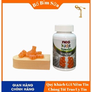 [ Chính Hãng ] NEO KIDS Gummies Kẽm Hữu Cơ Neo Kids Hộp 60 Viên Nhai
