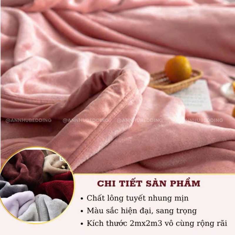 Chăn Lông Tuyết Cao Cấp 2mx2m3 Hàng Nhập Khẩu Loại 1 An Như Bedding