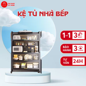 Kệ tủ nhà bếp thép carbon dày đa năng CÓ BÁNH XE hàng VIỆT NAM siêu CHẮC CHẮN có HỖ TRỢ PHÍ SHIP