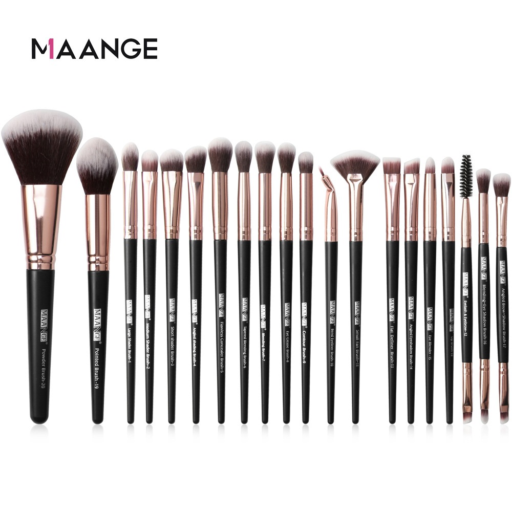 MAANGE Bộ cọ trang điểm 20 cây lông mềm đủ chi tiết KHÔNG KÈM TÚI | NHÍM HOUSE
