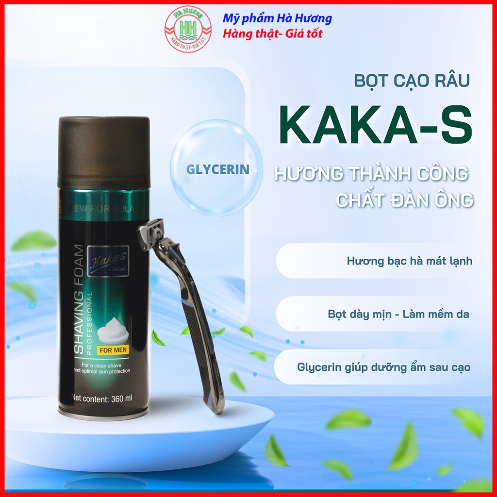 Bọt cạo râu chai to Kaka-S, kem cạo râu Kaka 360ml chính hãng | Shopee ...