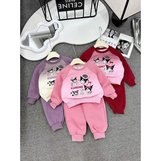 BỘ NI BÔNG BO GẤU LOANG IN HINH KURUMI CHO BÉ GÁI