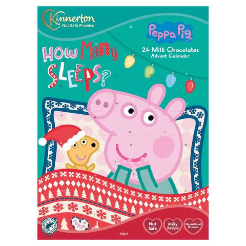 Socola Sữa Kinnerton Advent Calendar 40G phiên bản giáng sinh ( giao