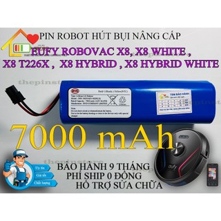 ( DUNG LƯỢNG 7000 mAh ) PIN ROBOT HÚT BỤI NÂNG CẤP EUFY ROBOVAC X8, X8 WHITE , X8 T226X ,  X8 HYBRID , X8 HYBRID WHITE