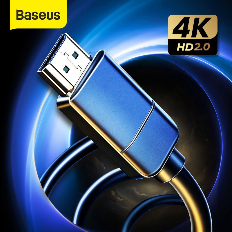 Cáp HDMI Baseus 4K 60Hz HDR - Kết nối Apple TV, PS4, Splitter, độ dài 3m/5m/10m, hình ảnh siêu nét