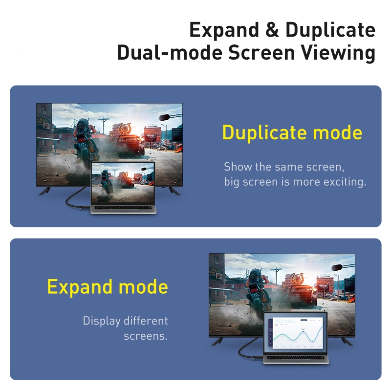 Cáp HDMI Baseus 4K 60Hz HDR - Kết nối Apple TV, PS4, Splitter, độ dài 3m/5m/10m, hình ảnh siêu nét