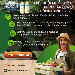 Dung dịch pha nước diệt kiến, gián, ve, rận, bọ chét Hantox-200 (1 Lít) - Sản phẩm Cty Dược Hanvet