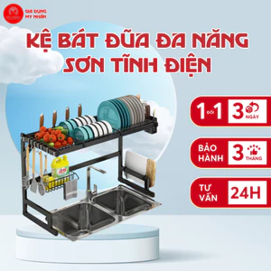 Kệ bát đũa đa năng có nắp đậy 85cm, 95cm, 96cm sơn tĩnh điện