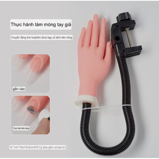 Bàn tay silicon kẹp bàn - bàn tay giả học nail , thực hành , cán ngón tay có thể uốn cong tuỳ chỉnh