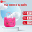 Túi crocs đi biển, đi du lịch đựng đồ - nhựa cao cấp mềm, nhẹ size 33x25x10cm k kèm chamr