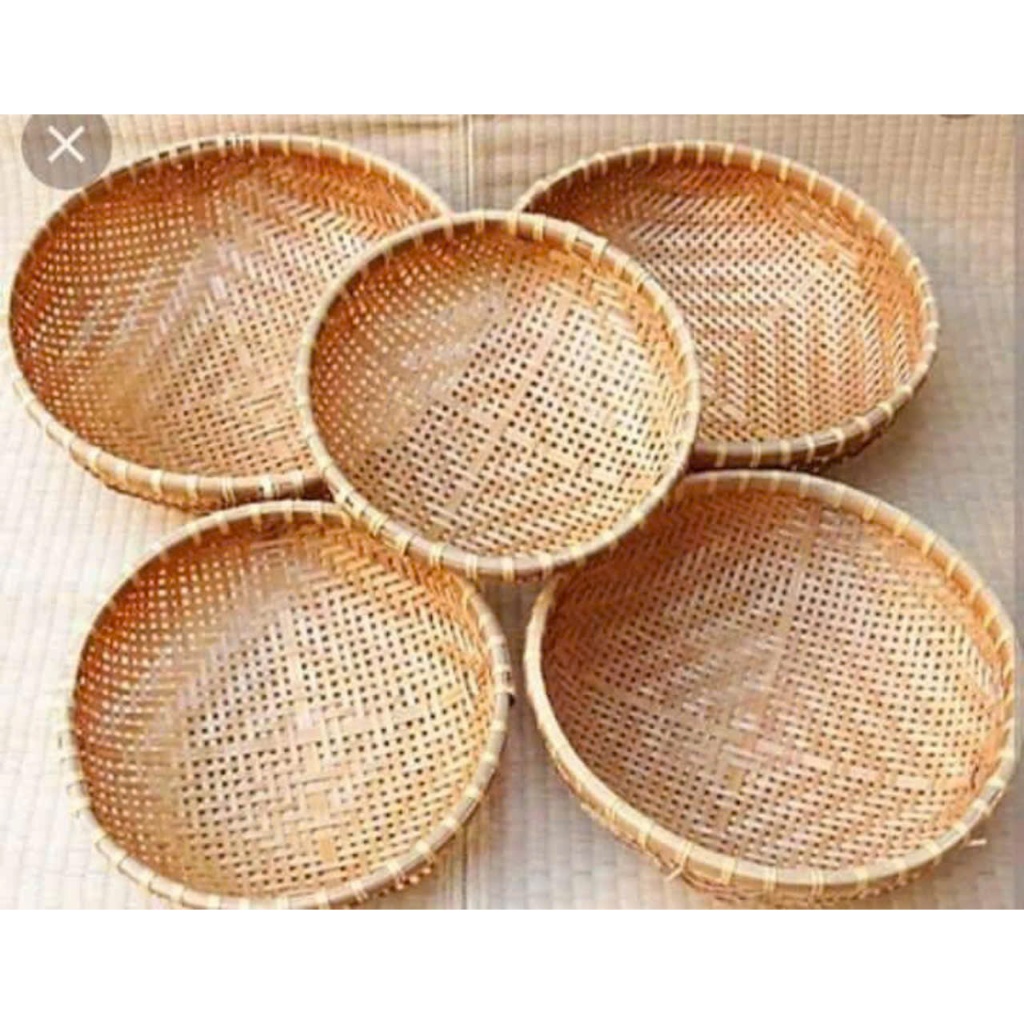 Rổ Tre Đan Thưa Cạp Mây dùng Trang Trí, Decor, Đựng Đồ, Chụp ảnh ...
