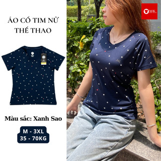 Áo thun nữ cổ tim MK Baby Tee vải thun lạnh thoáng mát co giãn 4 chiều thoải mái dễ phối đồ tôn dáng