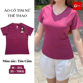 Áo thun nữ cổ tim MK Baby Tee vải thun lạnh thoáng mát co giãn 4 chiều thoải mái dễ phối đồ tôn dáng