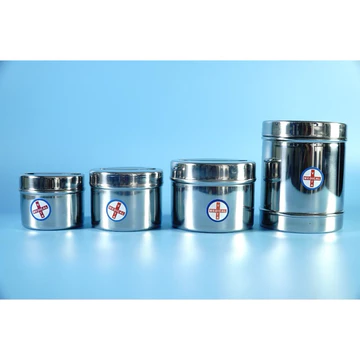 ✅[LOẠI 1] Hộp đựng bông gòn đúc inox hộp đựng dụng cụ y tế inox tròn trung phi 8.5 Hộp Gòn Inox Đựng Bông Gòn phi 8.5cm