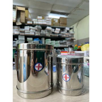 ✅[HÀNG LOẠI 1] Hộp Gòn Inox Đựng Bông Gòn Full Size HỘP ĐỰNG BÔNG GÒN ĐẠI GHÉP PHI 13 x 15cm và hộp gòn loại trung 8.5cm
