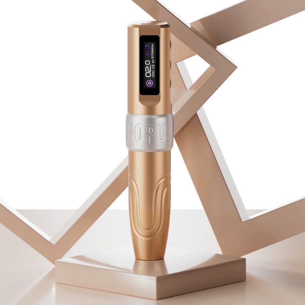 Máy xăm không dây POPU MINI DIVA chuyên khắc lông mày, tạo bóng, kẻ mắt, phác thảo