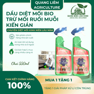 Dầu Diệt Mối Bio - Trừ Mối Ruồi Muỗi Kiến Gián, Rận, Rệp, Bọ Chét (Chai 550ml)