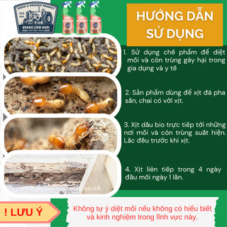 Dầu Diệt Mối Bio - Trừ Mối Ruồi Muỗi Kiến Gián, Rận, Rệp, Bọ Chét (Chai 550ml)