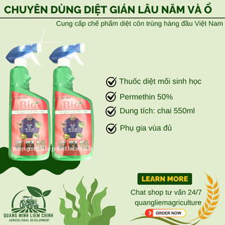 Dầu Diệt Mối Bio - Trừ Mối Ruồi Muỗi Kiến Gián, Rận, Rệp, Bọ Chét (Chai 550ml)