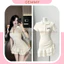 Váy polo nữ dáng dài maxi, váy polo nữ dáng ngắn, đầm sơ mi rút dây 2 bên sườn chất thun gân dày dặn mềm mịn - GEMMY