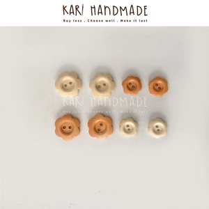 Nút gỗ bông hoa handmade