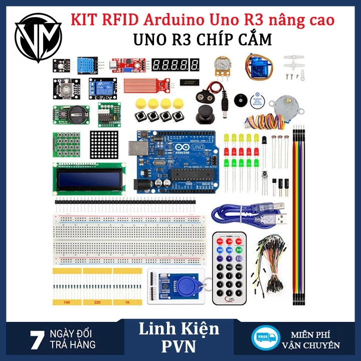 ✅ [BẢO HÀNH 6 THÁNG] Bộ kit Arduino UNO R3 nâng cao Chíp cắm