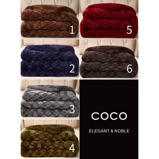 Chăn Nỉ Lông Cừu  Chăn ấm mùa đông COCO Siêu Dày Mịn Kích Thước 2mx2m2 Chăn lông thỏ Coco Nhập Khẩu