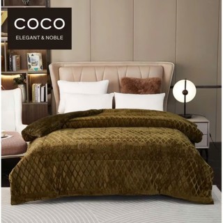 Chăn Nỉ Lông Cừu  Chăn ấm mùa đông COCO Siêu Dày Mịn Kích Thước 2mx2m2 Chăn lông thỏ Coco Nhập Khẩu