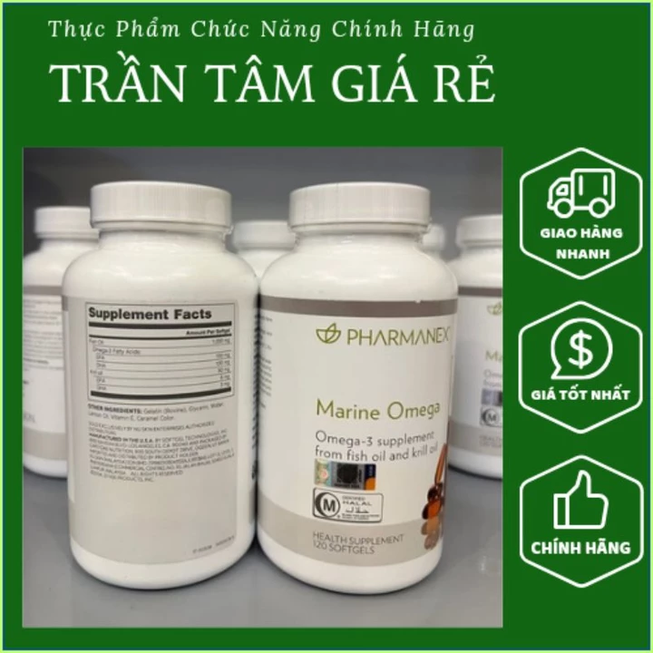 Tiếng Anh - Nuskin Omega 3 Marine - Omega3 nuskin hỗ trợ tim mạch, da, tóc, móng.