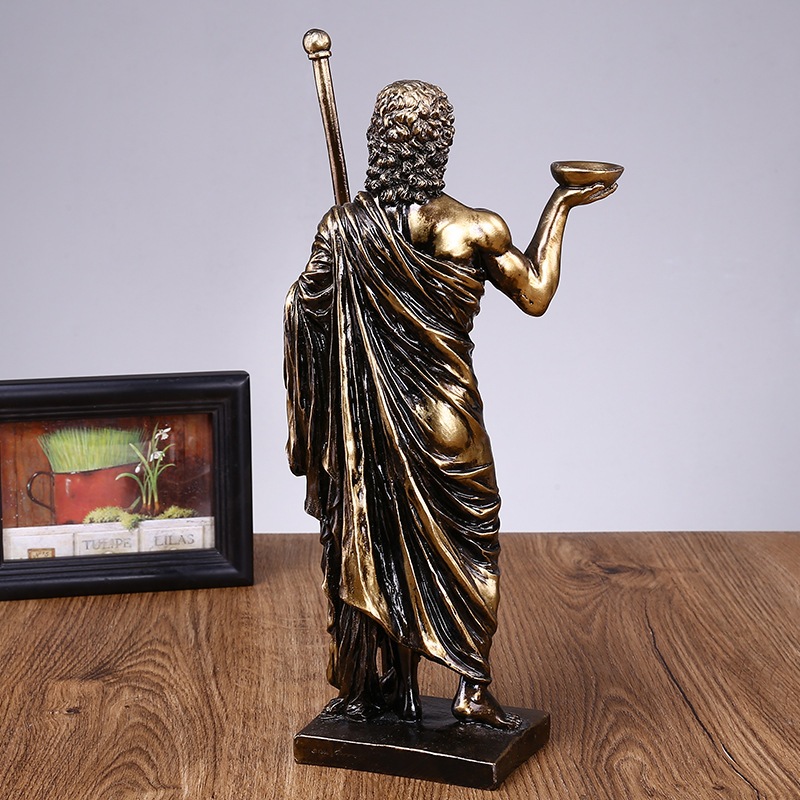 Thần Y học Asclepius, tượng trưng bày bàn làm việc, quà tặng ý nghĩa
