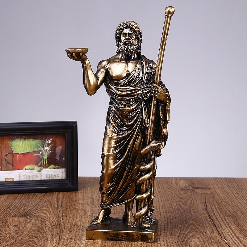 Thần Y học Asclepius, tượng trưng bày bàn làm việc, quà tặng ý nghĩa