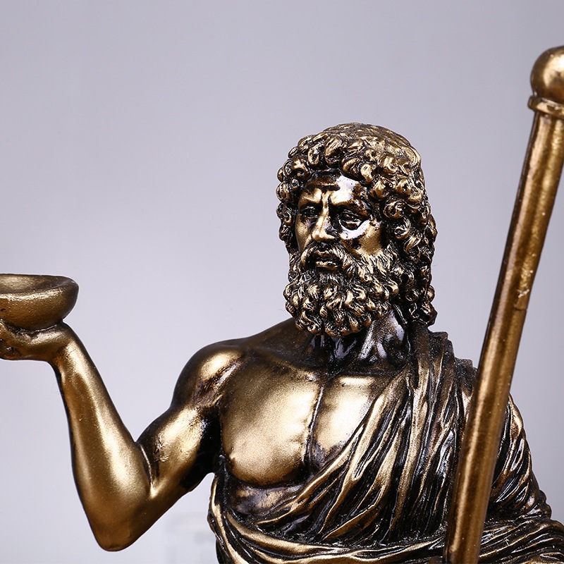 Thần Y học Asclepius, tượng trưng bày bàn làm việc, quà tặng ý nghĩa
