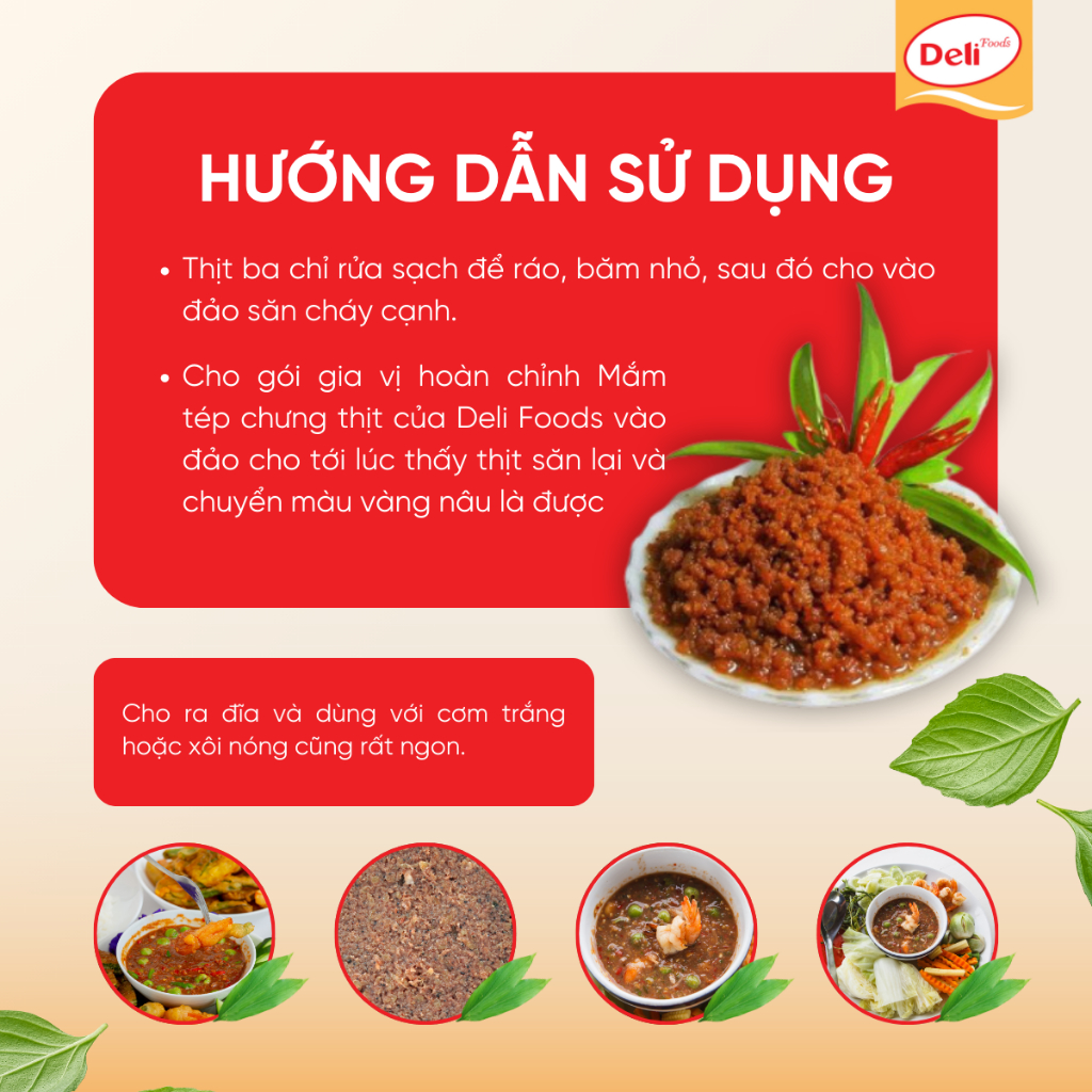 Combo Xốt Gia Vị Mắm Tép Chưng Thịt 80g – Nêm Sẵn Tạo Màu Chuẩn Vị | Deli Foods