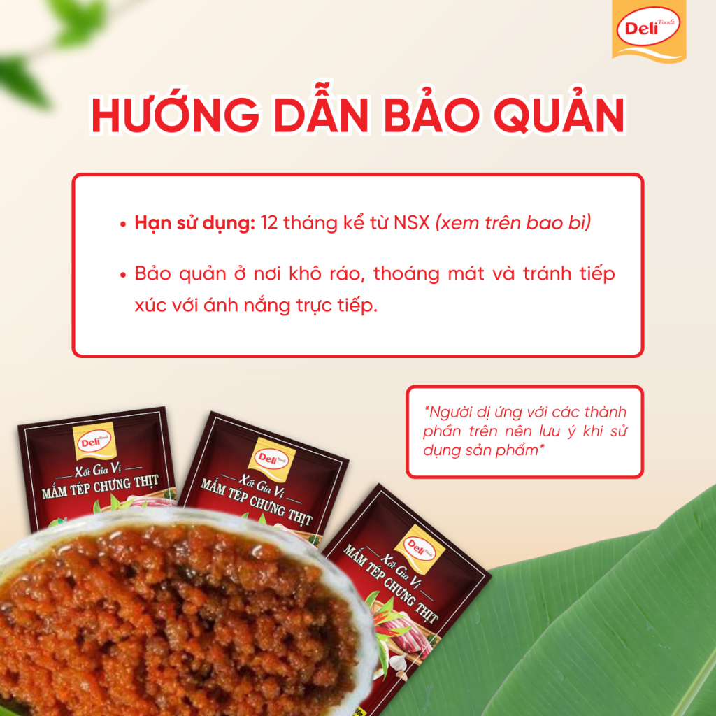Combo Xốt Gia Vị Mắm Tép Chưng Thịt 80g – Nêm Sẵn Tạo Màu Chuẩn Vị | Deli Foods