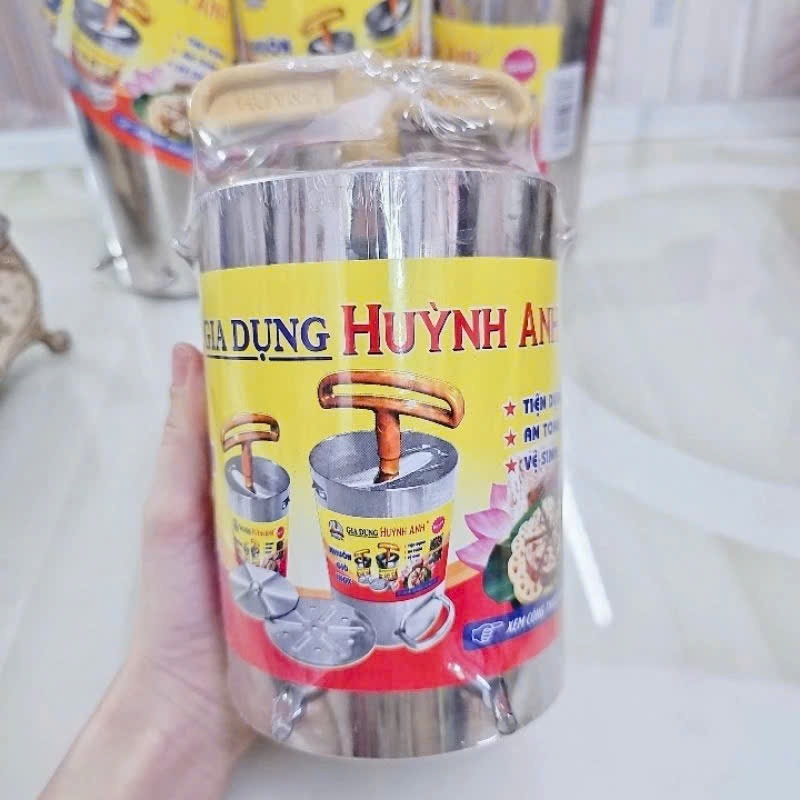 Dụng cụ làm giò chả lụa, khuôn chả thủ đủ kích thước (500g-2kg) - Khuôn inox làm chả lụa Huỳnh Anh cao cấp hàng dày đẹp.