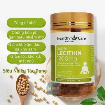 Tinh chất mầm đậu nành Healthy Care Super Lecithin 1200mg