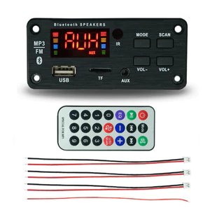 Mạch MP3 Bluetooth 5.0 có khuếch đại công suất 2x25W giải mã âm thanh Đài radio FM USB TF AUX 5V - 12V DC đèn chớp 4