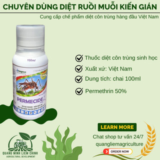 Thuốc diệt muỗi Permecide 50EC - Chai 100ml HỢP TRÍ, ruồi muỗi kiến gián các loại côn trùng