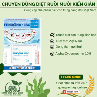 Thuốc diệt côn trùng trong nhà Fendona 10SC HỢP TRÍ, ruồi muỗi kiến gián (GÓI 5ML)