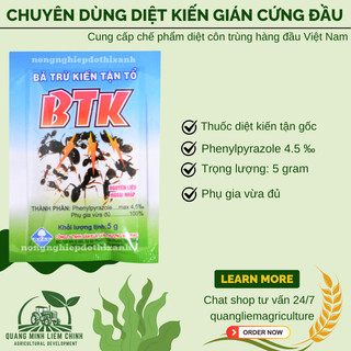 Thuốc trừ kiến, bả diệt kiến, bả trừ kiến tận gốc BTK (gói 5gram) - Siêu hiệu quả, an toàn sử dụng