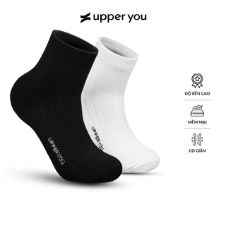 [Combo 5 đôi] Tất vớ bamboo sợi tre cổ trung unisex UPPER YOU khử mùi hôi chân chất liệu dày dặn thấm hút mồ hôi