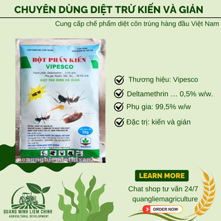Bột Phấn Kiến VIPESCO (Túi 50gr) - Diệt trừ kiến tận ổ kiến gián, tiêu diệt côn trùng nhanh gọn