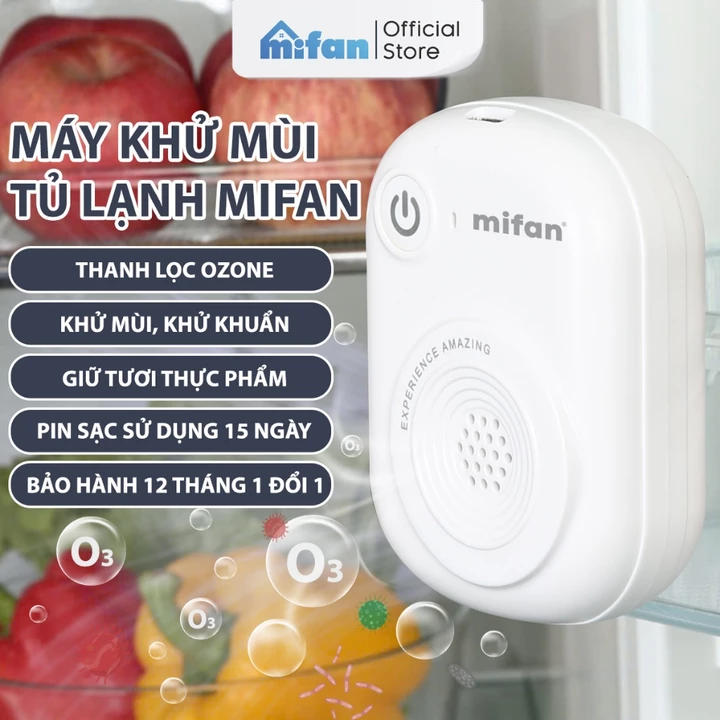 Máy Khử Mùi Tủ Lạnh Mifan - Tạo Ozone diệt khuẩn, khử hôi, chống mốc - Bảo quản thực phẩm tươi lâu