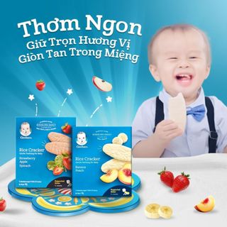 Bánh Gạo Ăn Dặm Gerber Teethers 48G Đủ Vị Cho Bé Từ 7 Tháng babyhome
