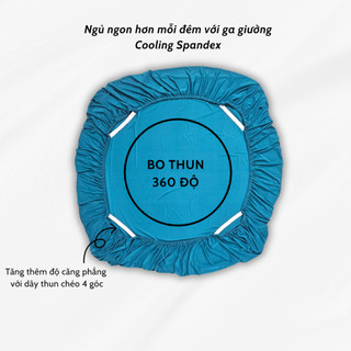 Bộ ga giường gối Lụa Thun Lạnh Spandex Hân Võ Bedding 1m6 1m8 trơn màu, mát mịn, drap ga nệm gối bo thun