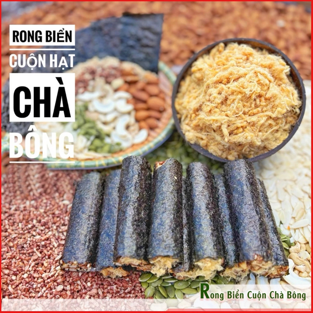 500G RONG BIỂN CUỘN HẠT VÀ CHÀ BÔNG | Shopee Việt Nam