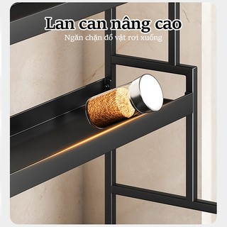 Gslife Kệ Đựng Gia Vị 2/3 tầng sơn tĩnh điện chống gỉ Có thể đặt thớt đũa bát