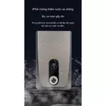Máy nước nóng trực tiếp điều chỉnh nhiệt độ có bơm tăng áp Gunssi, bình nóng lạnh trực tiếp nóng nhanh trong 30 giây — ảnh 5