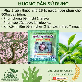 Chế phẩm xử lí thối nhũn Poner - 40TB, xương mai đốm thân cho hoa lan và dạng viên sủi (5gram)