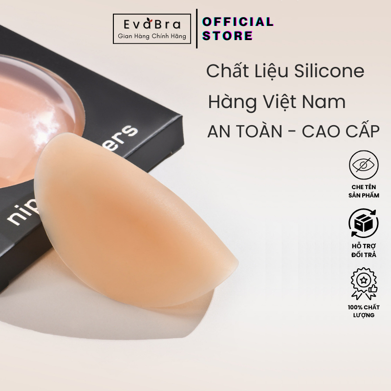 Miếng dán ngực silicon nhiệt tự thân Eva Bra dán ti siêu mỏng ôm khít,không keo,không bám bụi - 500
